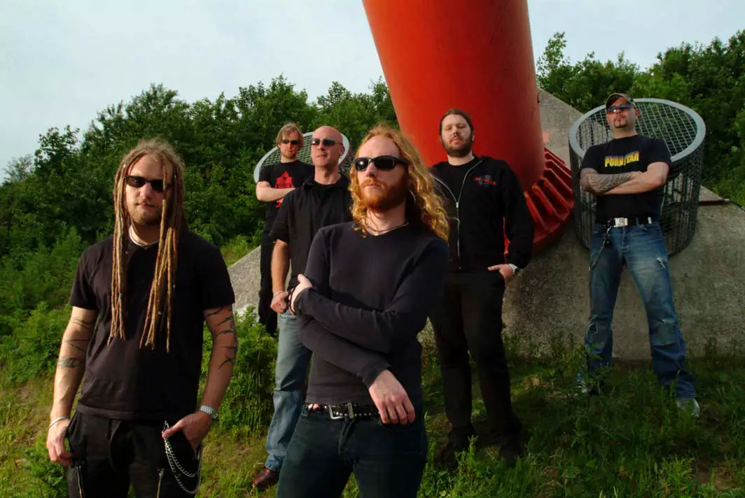 A band picture with Dark Tranquillity from the Character era 2005-2006.